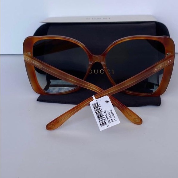 GucciHavana Brown/Green Fashion Women's Gg0471s-30006446003 Sunglasses - Picture 4 of 13